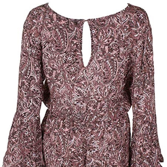 American Rag Juniors' Tiered Bell-Sleeve Romper - Picture 4 of 5